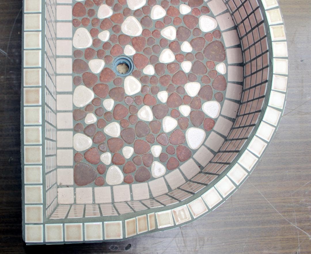 手造り　流し台　シンク　木陰