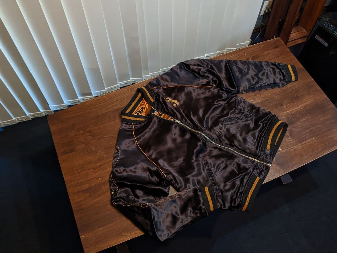 絡繰魂　ONE PIECE　スカジャン　リバーシブル　スーベニアジャケット　　黒