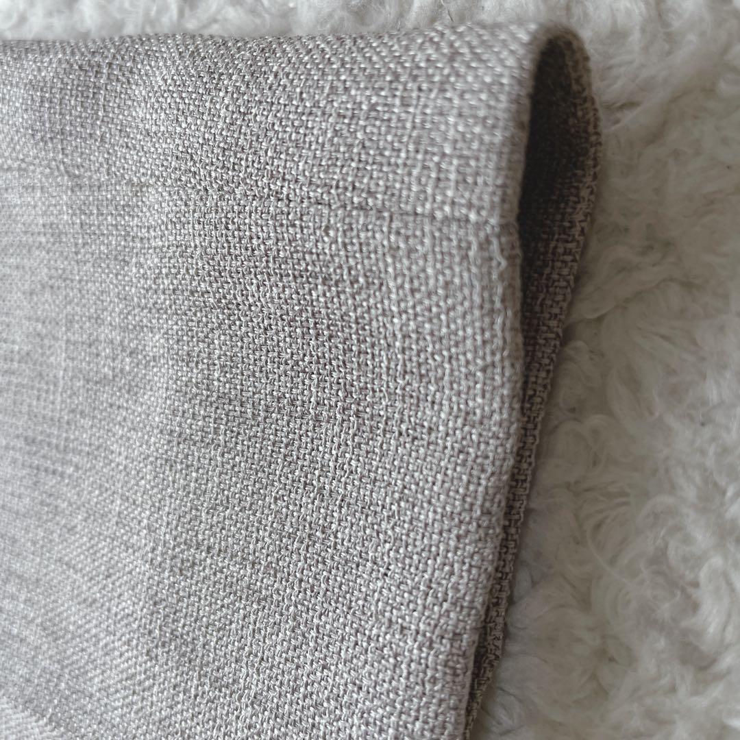 未使用 インディヴィ リネン風ノーカラーパンツ スーツ 洗濯可 INDIVI