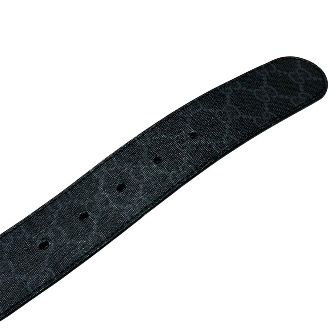 GUCCI GG柄　ベルト　メンズ　インターロッキングG ブラック