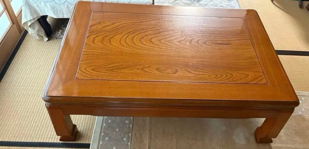 【送料込】木製座卓 天然木化粧合板　センターテーブル　ローテーブル