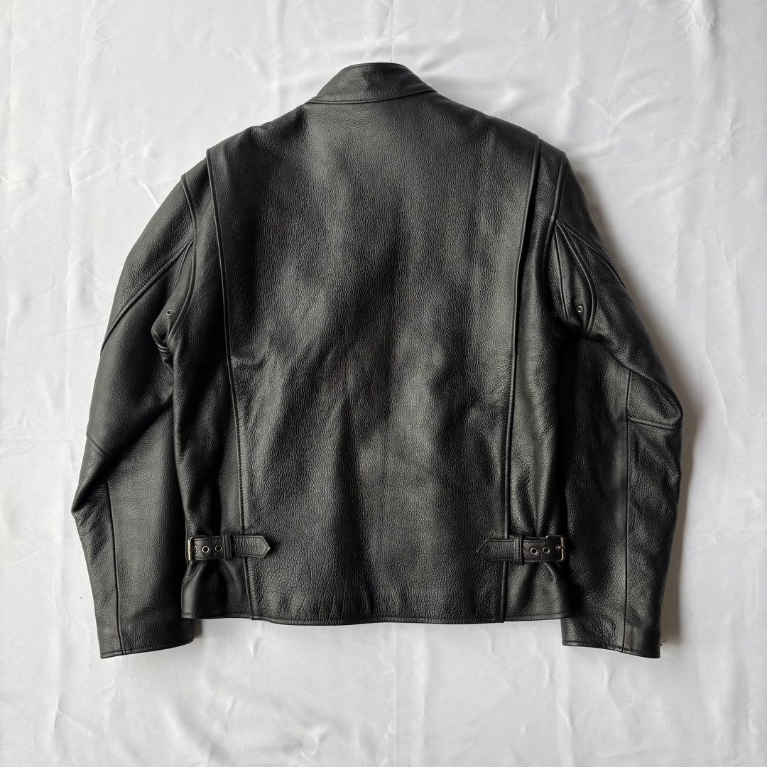 schott ショット USA製 シングルライダース 裏地キルティング ブラック