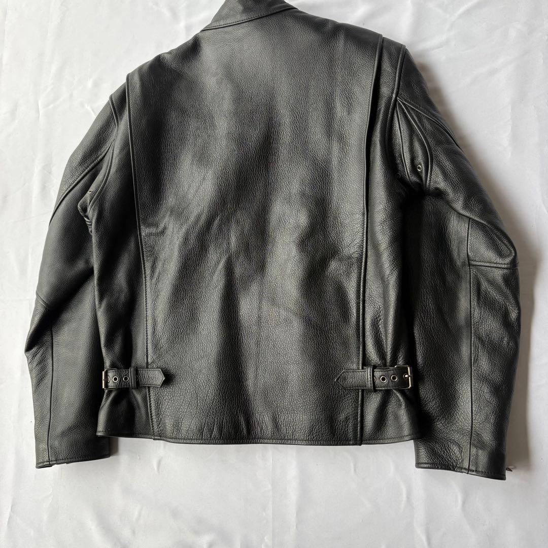 schott ショット USA製 シングルライダース 裏地キルティング ブラック