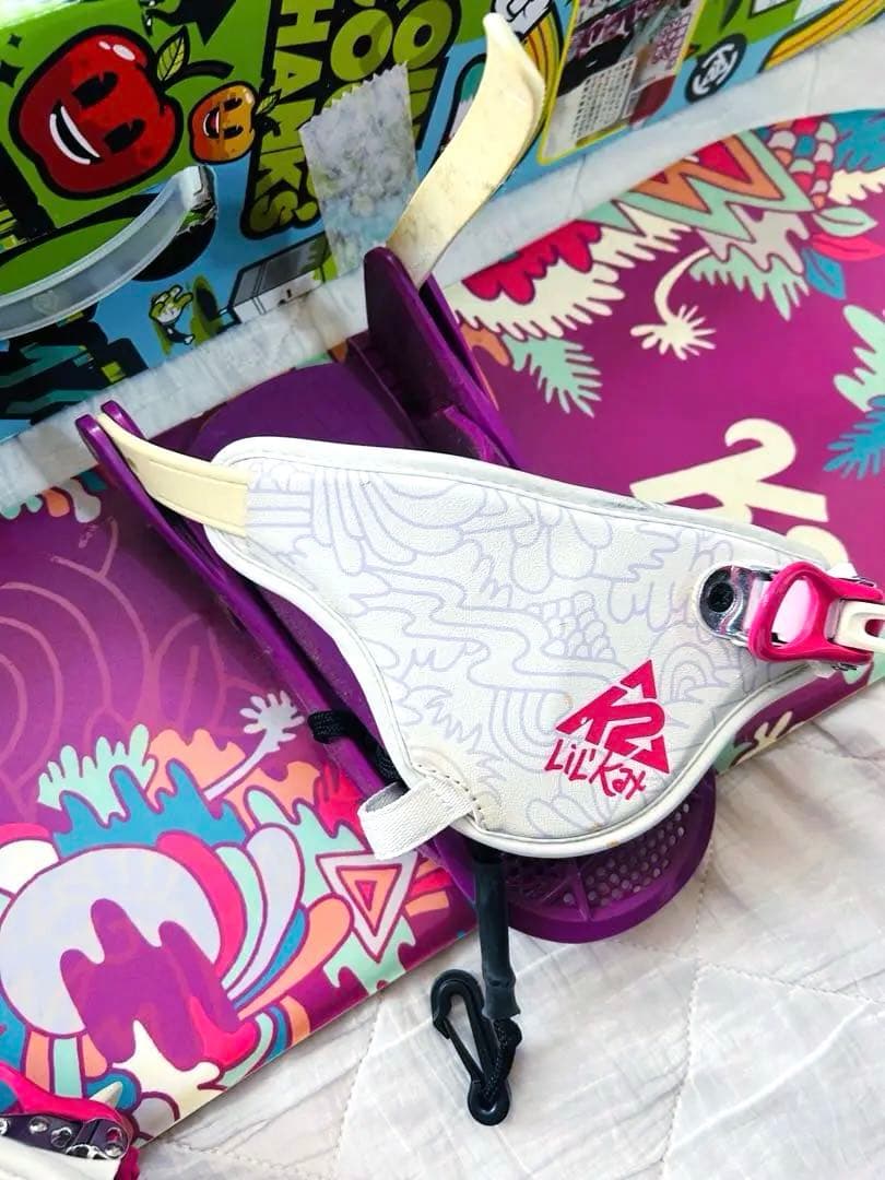 美品K2 Lil Kat スノーボード110Burton手袋/キャプ