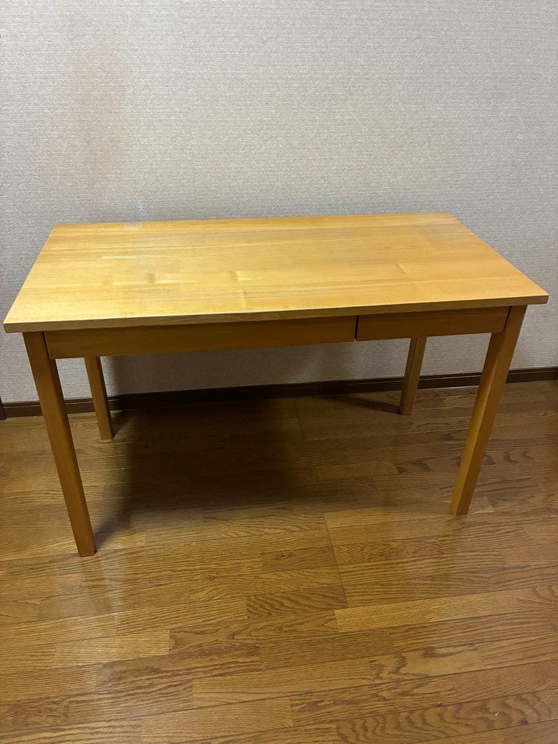無印良品 タモ材デスク 学習机 木製机 引き出し付 110×55cm