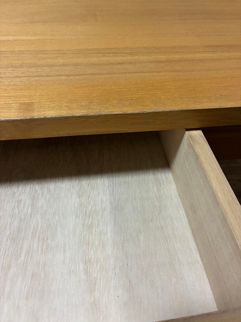 無印良品 タモ材デスク 学習机 木製机 引き出し付 110×55cm