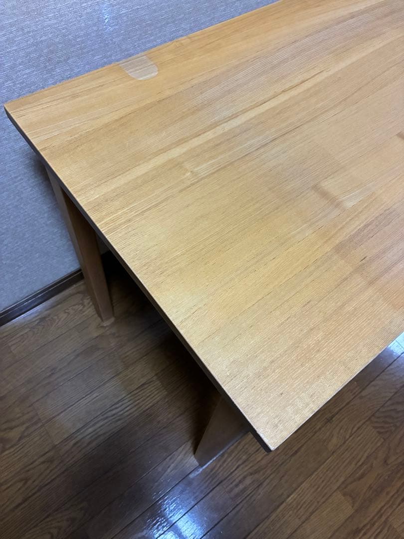 無印良品 タモ材デスク 学習机 木製机 引き出し付 110×55cm