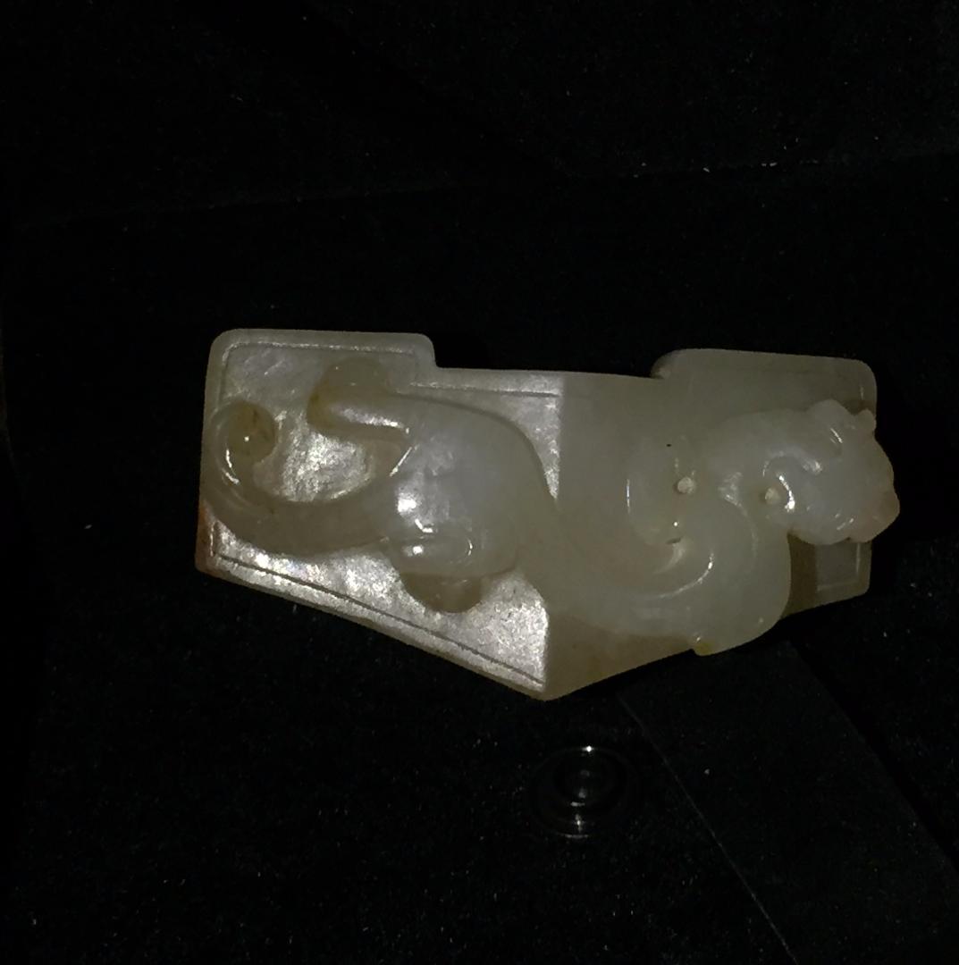 漢代 玉剣飾-剣格 古玉和田玉 中国美術装身具 骨董工芸品収蔵品