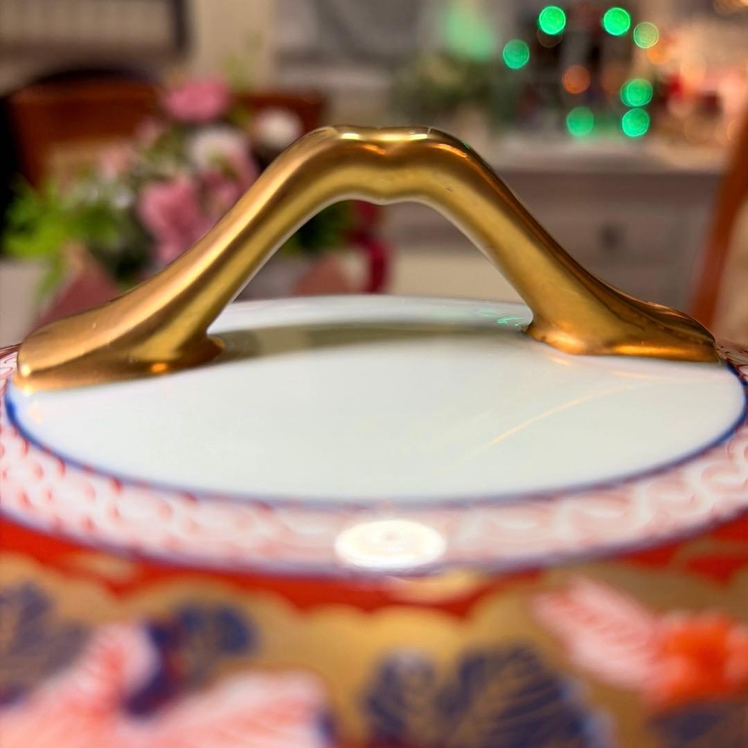 ー有田焼ー 【極美品】 日肥其泉作 昭和年製 極錦金彩古伊万里 陶器三段重