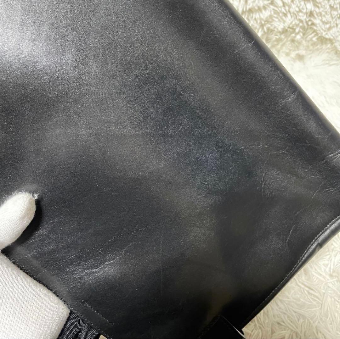 【良品】PRADA プラダ　トートバッグ　オールレザー　ブラック　黒　大容量