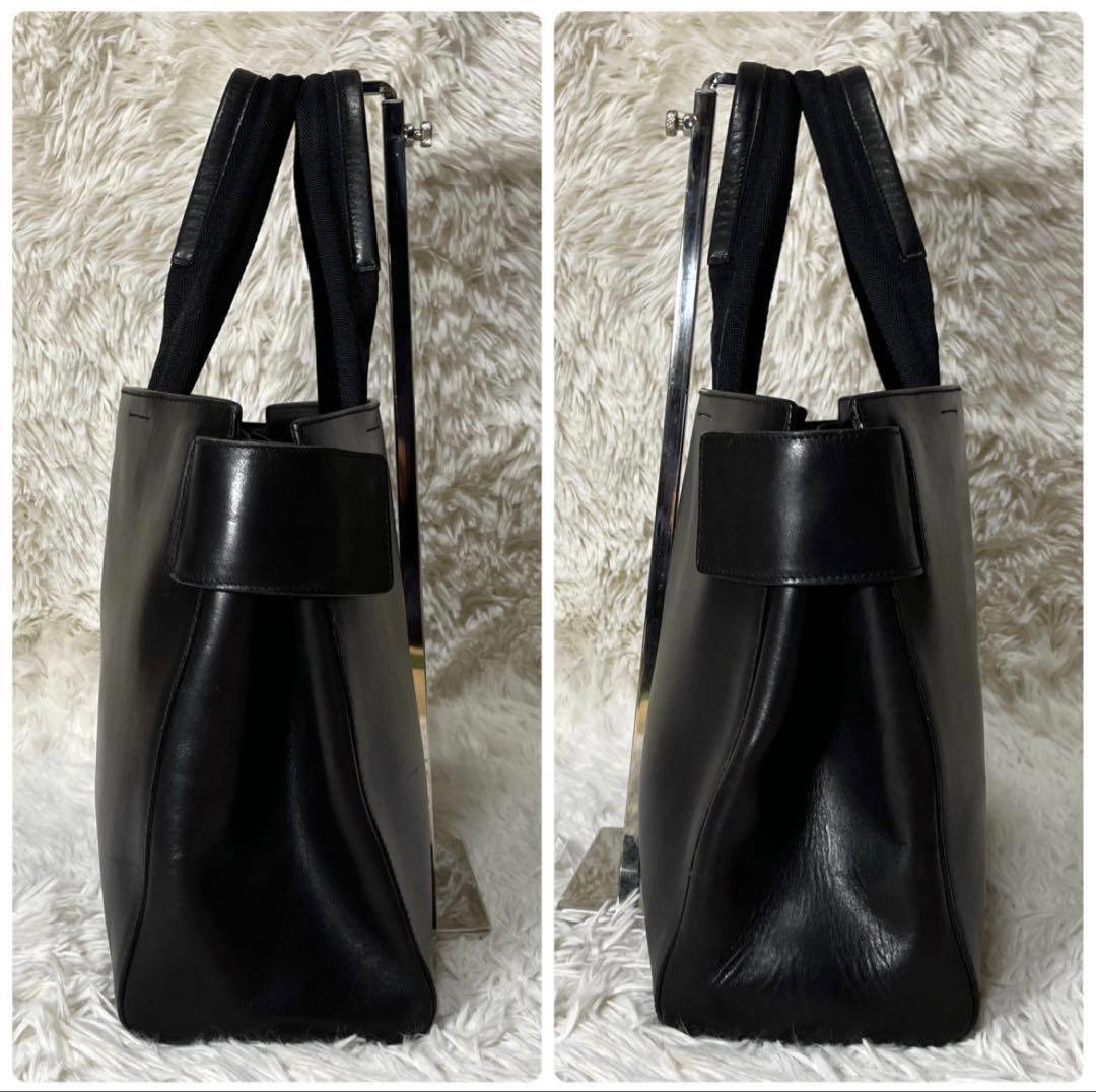 【良品】PRADA プラダ　トートバッグ　オールレザー　ブラック　黒　大容量