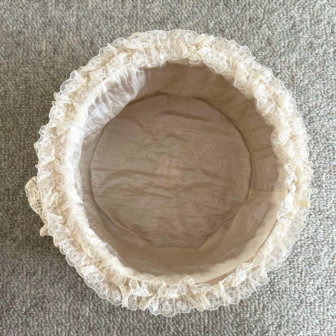 サエラ お人形 小物入れ付き クリーム色 ピンク