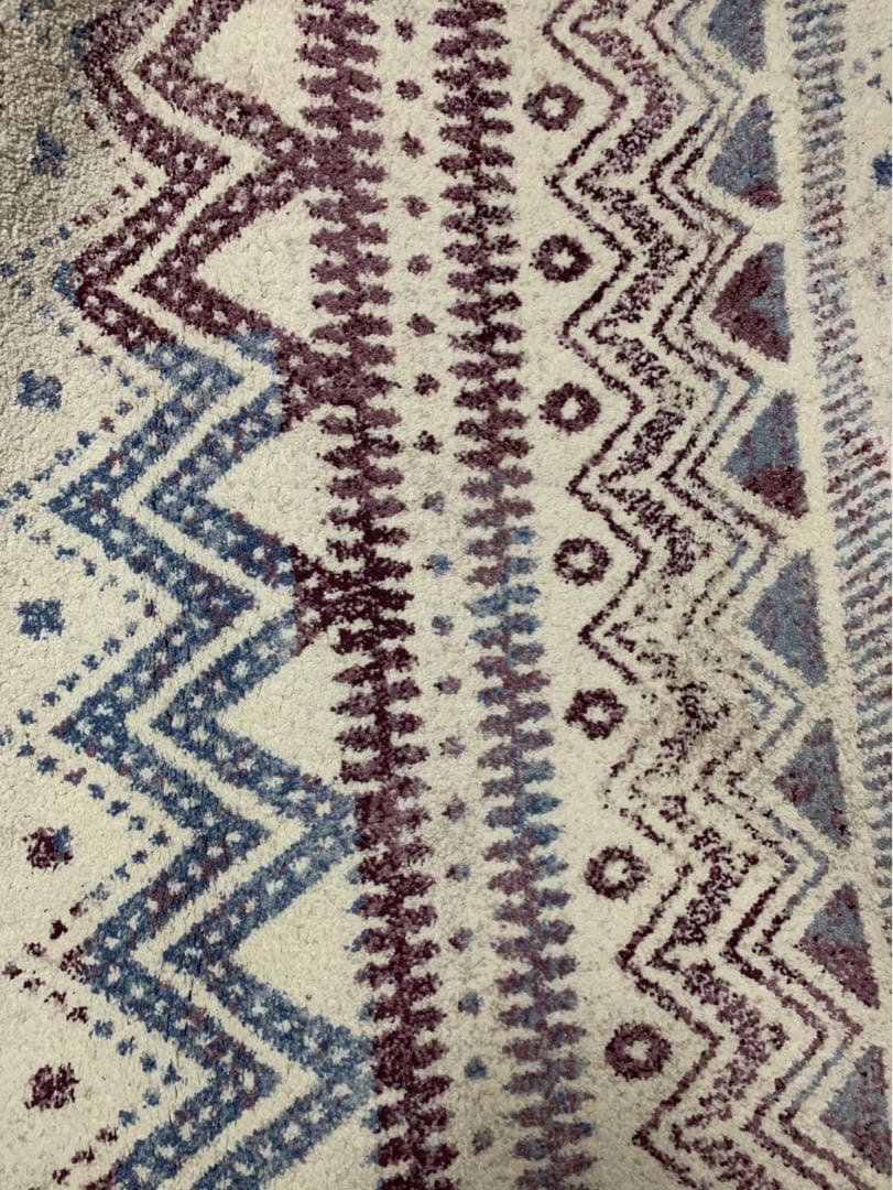 幾何学模様ラグ 100%ポリプロピレン トルコ製