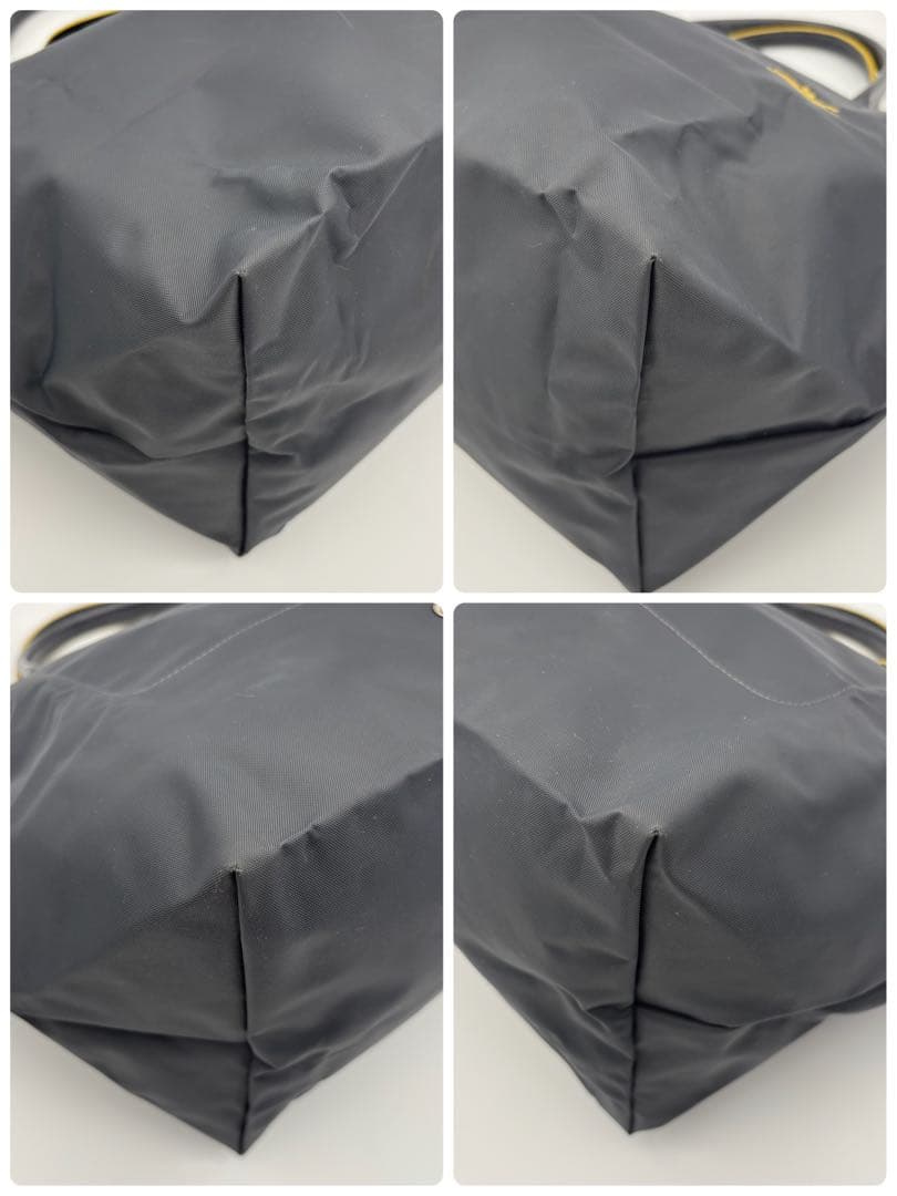 LONGCHAMP ロンシャン ルプリアージュ M グレー×イエロー A4