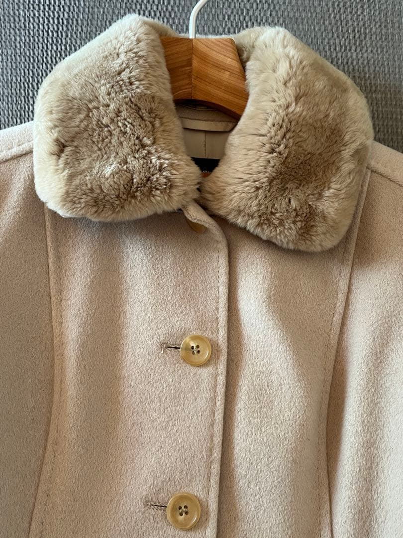 バーバリー　アンゴラ混ウールコート　40 極美品！！