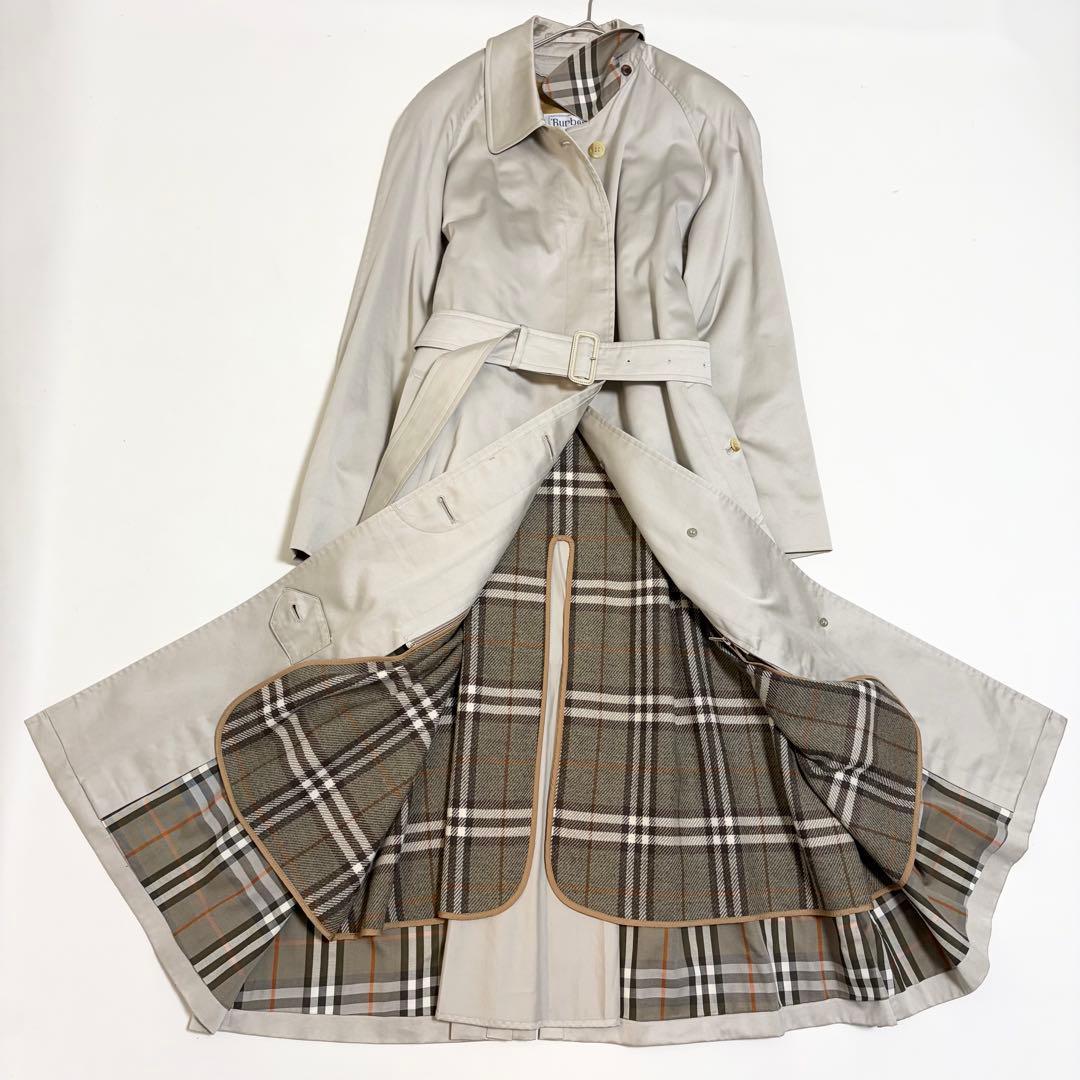 Burberryバーバリー　ノバチェック　トレンチコート　ロング　ウエストベルト
