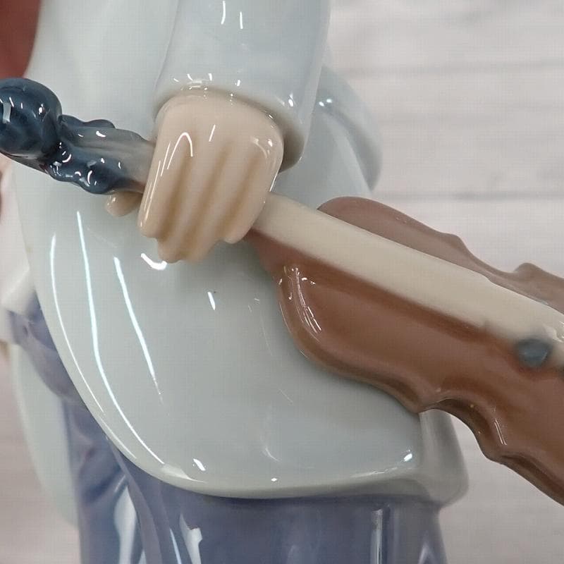 RU-6181リヤドロフィギュリン　ピエロ　2体 サックス　バイオリン音楽隊