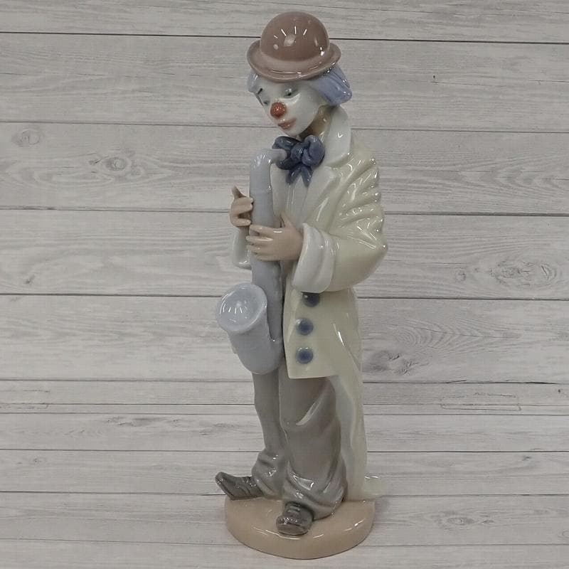 RU-6181リヤドロフィギュリン　ピエロ　2体 サックス　バイオリン音楽隊