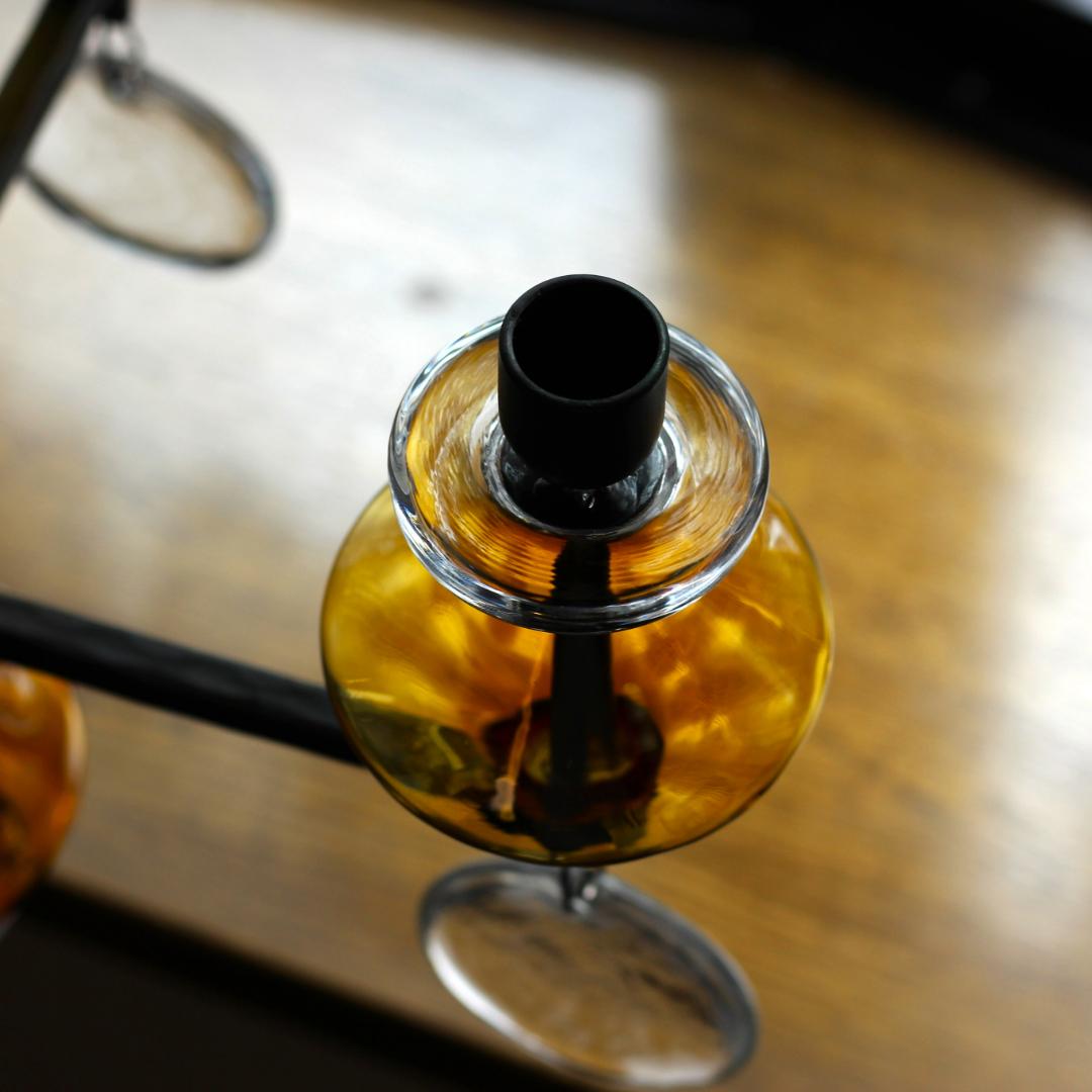 【貴重・美品】Erik Hoglund　エリックホグラン　アンバー シャンデリア