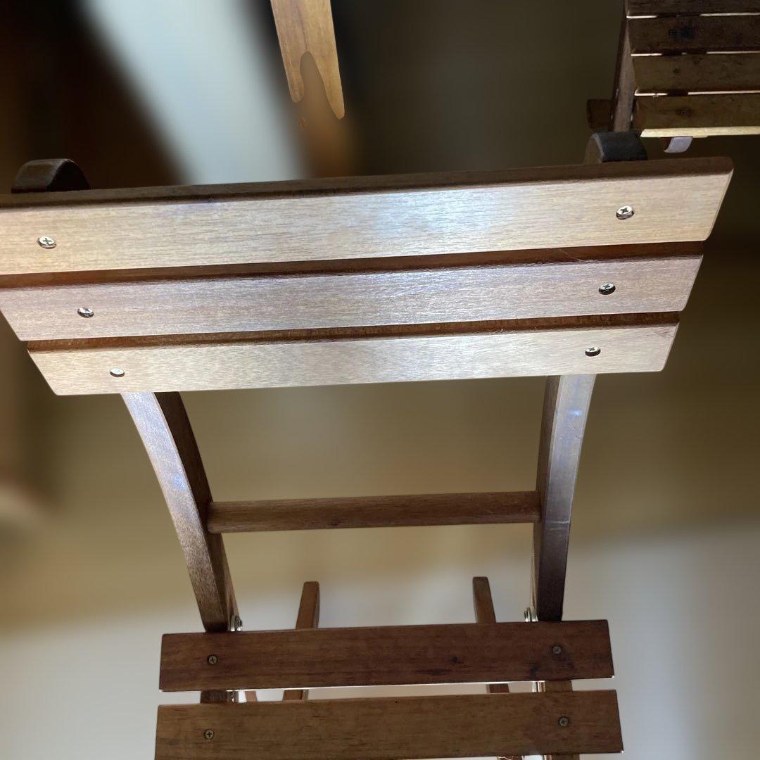 【ACTUS購入】折りたたみ木製チェア×2