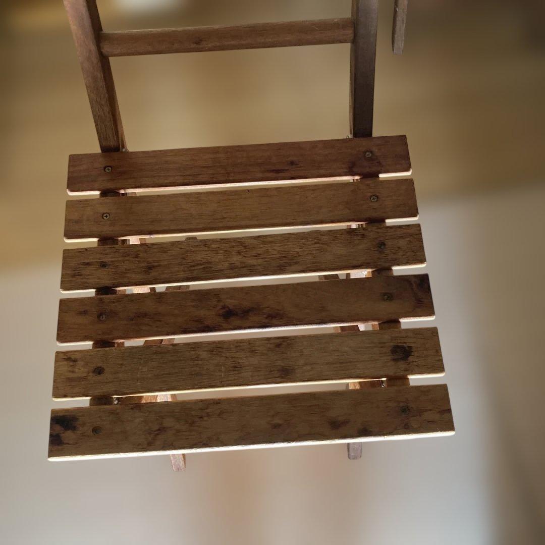 【ACTUS購入】折りたたみ木製チェア×2