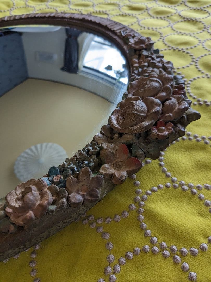 バーボラミラー　凸面　イギリスアンティーク