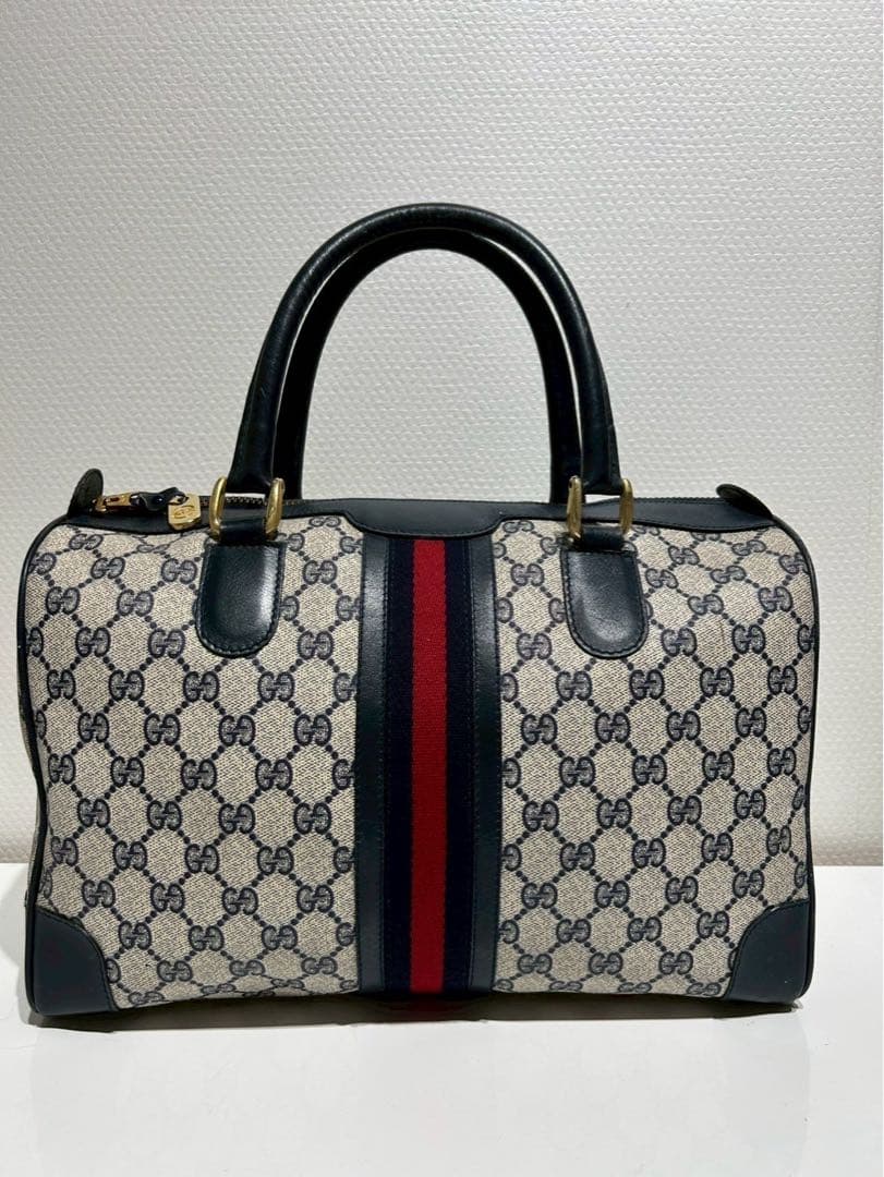 GUCCI グッチ ミニボストン ハンドバッグ シェリーライン レザー 革