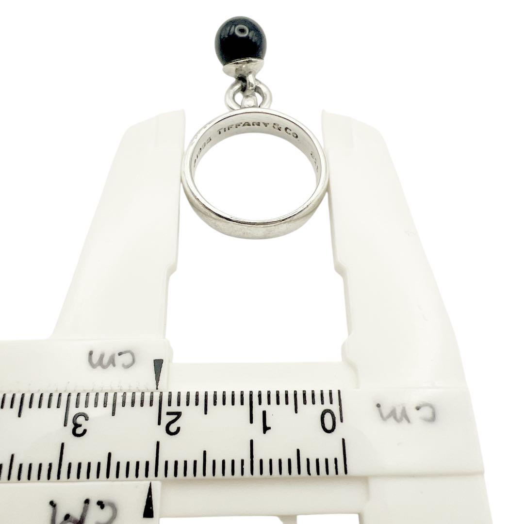 ティファニー　ブラックオニキス　ボール　シルバー　リング　14号