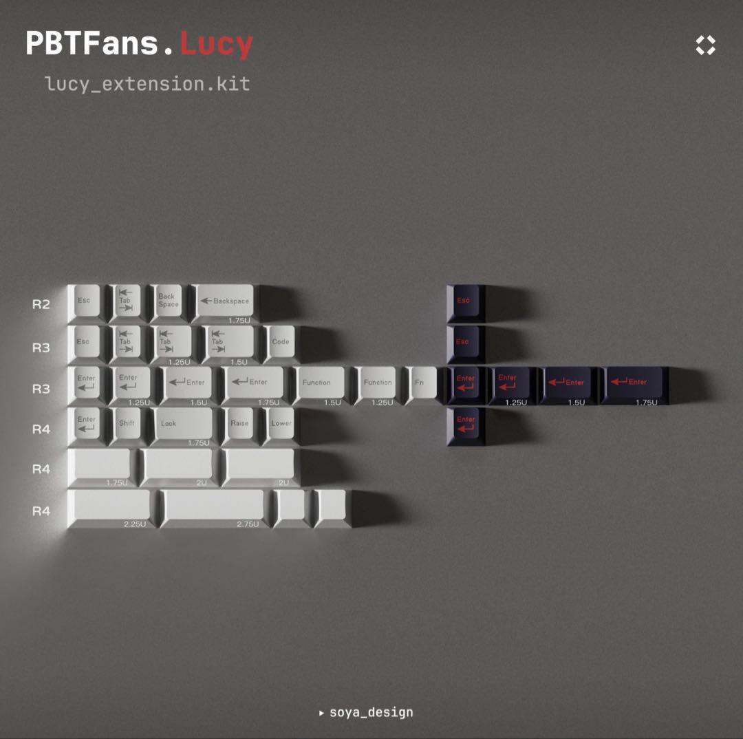 キーボード PBTfans Lucy Base + 40s + Spacebar