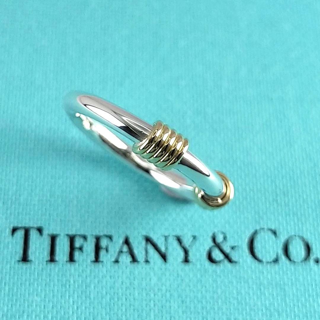 ★SALE★【ティファニー】バンドウィズ　２　コンビ　リング　７号　1919