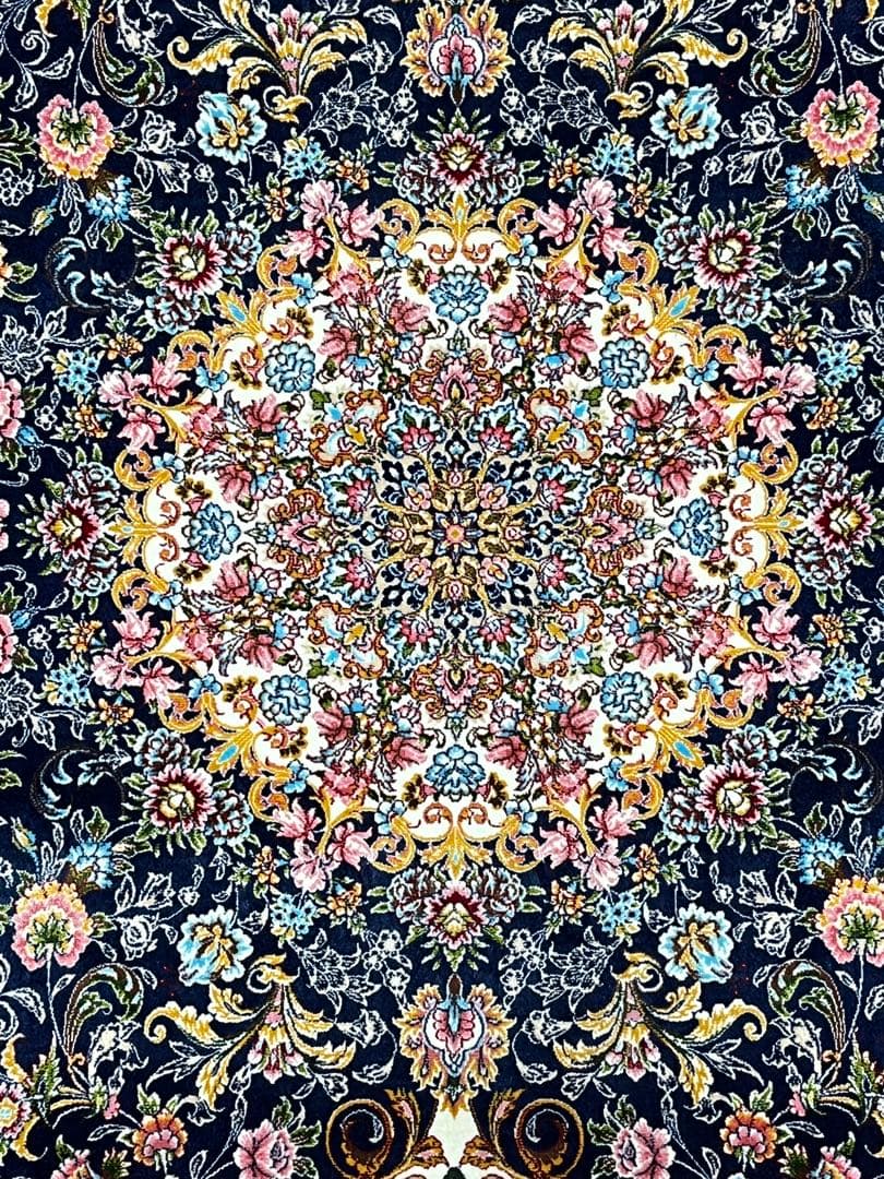 最高級 ペルシャ絨毯シルク イラン クム産 約225万ノット102×153cm