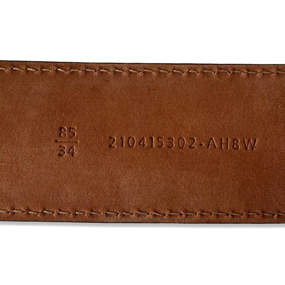 FENDI フェンディ レザー FF 85 ベルトブラック メンズ