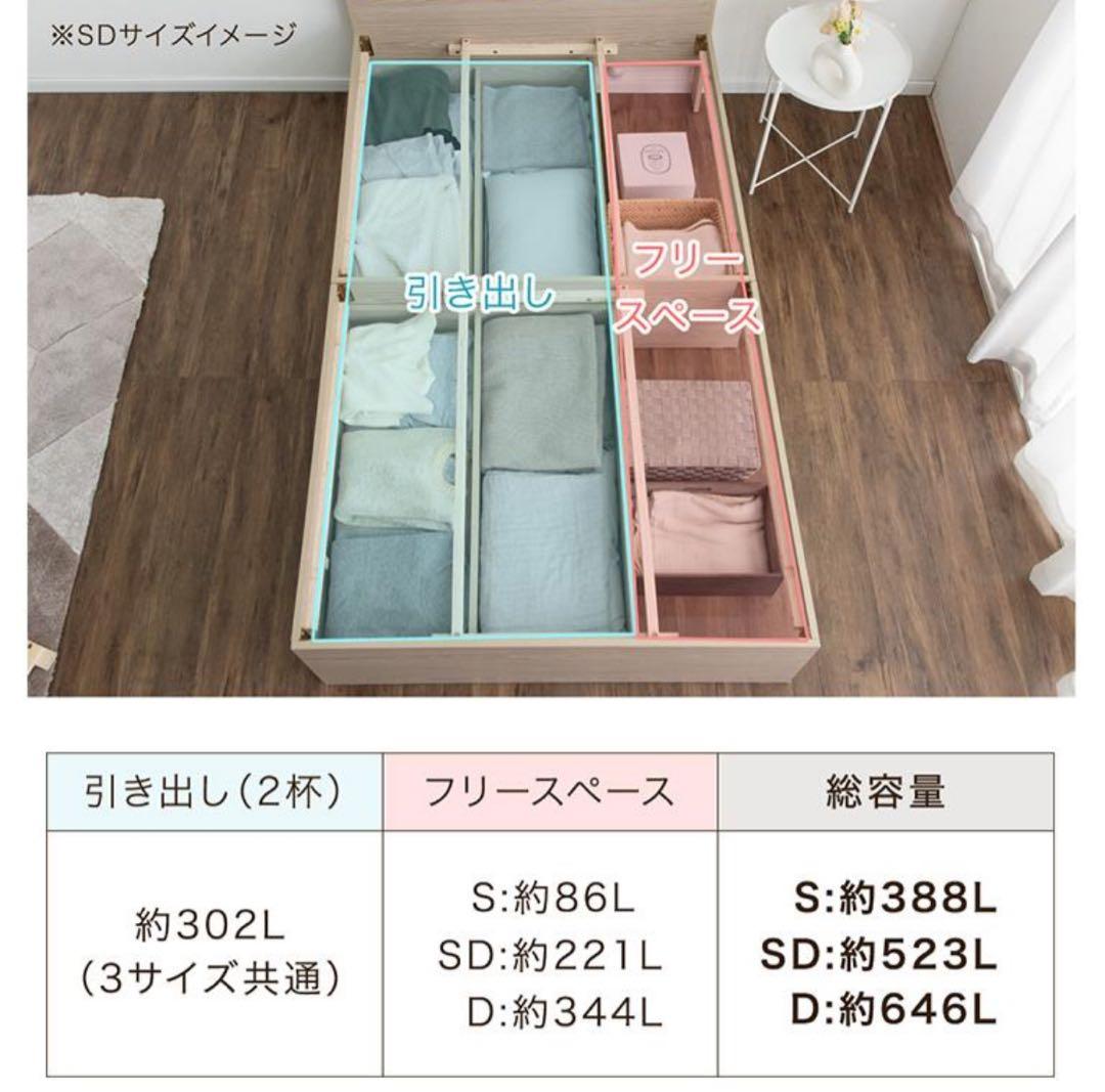 タンスのゲン ベッド シングル 収納 ベッドフレーム 収納ベッド すのこ