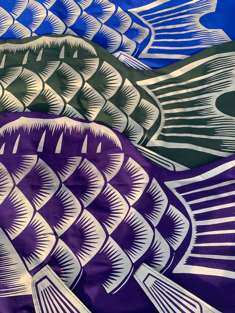 歌川広重「名所江戸百景 水道橋駿河台」手染め鯉のぼり　青　1.5mセット鯉のぼり