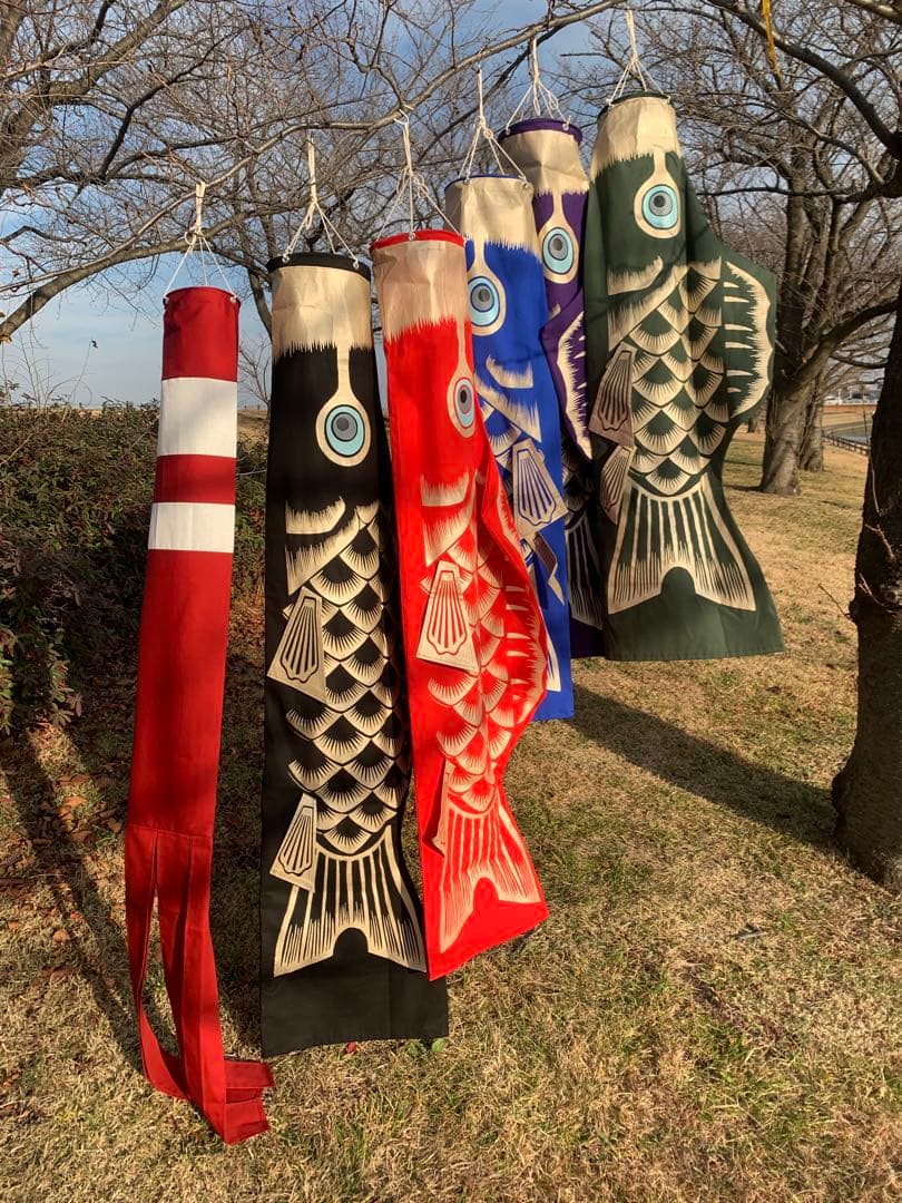 歌川広重「名所江戸百景 水道橋駿河台」手染め鯉のぼり　青　1.5mセット鯉のぼり