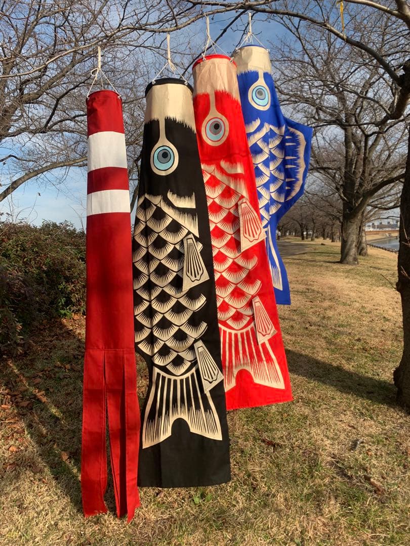 歌川広重「名所江戸百景 水道橋駿河台」手染め鯉のぼり　青　1.5mセット鯉のぼり