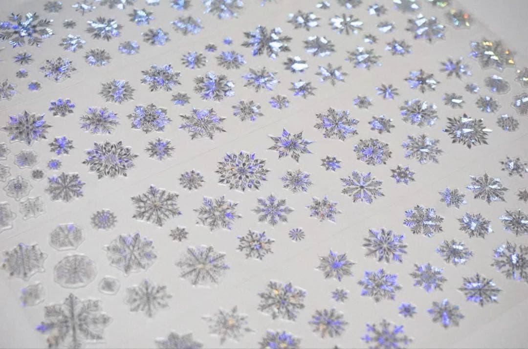 贝壳银 极光碎雪 6cm×5m 海外マスキングテープ 雪の結晶