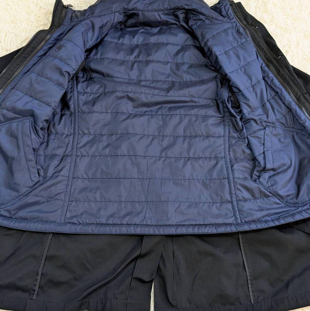 ブラックレーベルクレストブリッジ ライナー付 ステンカラーコート ブラック M