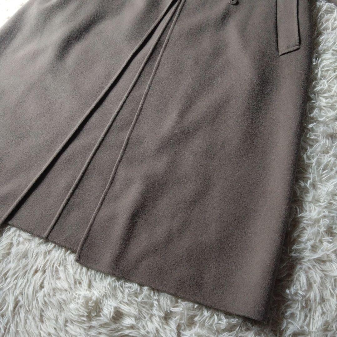 ✨近年モデル・完売品✨ROPEラムウールリバーロングコート　ベージュ系　ベルト