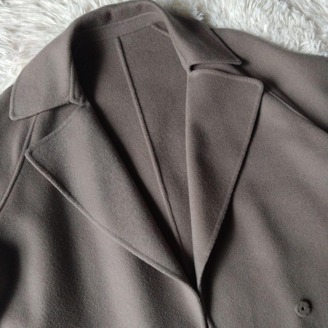 ✨近年モデル・完売品✨ROPEラムウールリバーロングコート　ベージュ系　ベルト