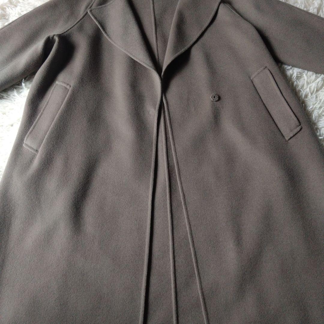 ✨近年モデル・完売品✨ROPEラムウールリバーロングコート　ベージュ系　ベルト