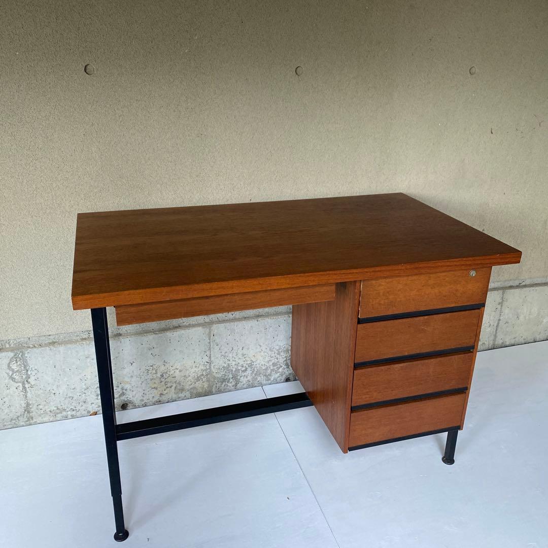 送料込み ジャパニーズモダン チーク 高さ調整式 デスク 机