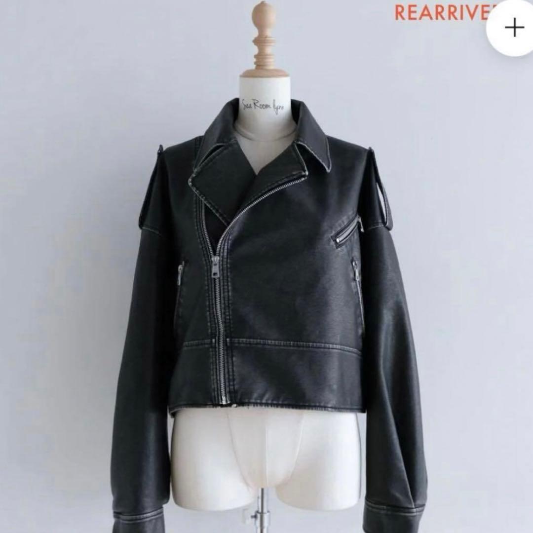 【美品】searoomlynn エコレザー ライダースジャケット short