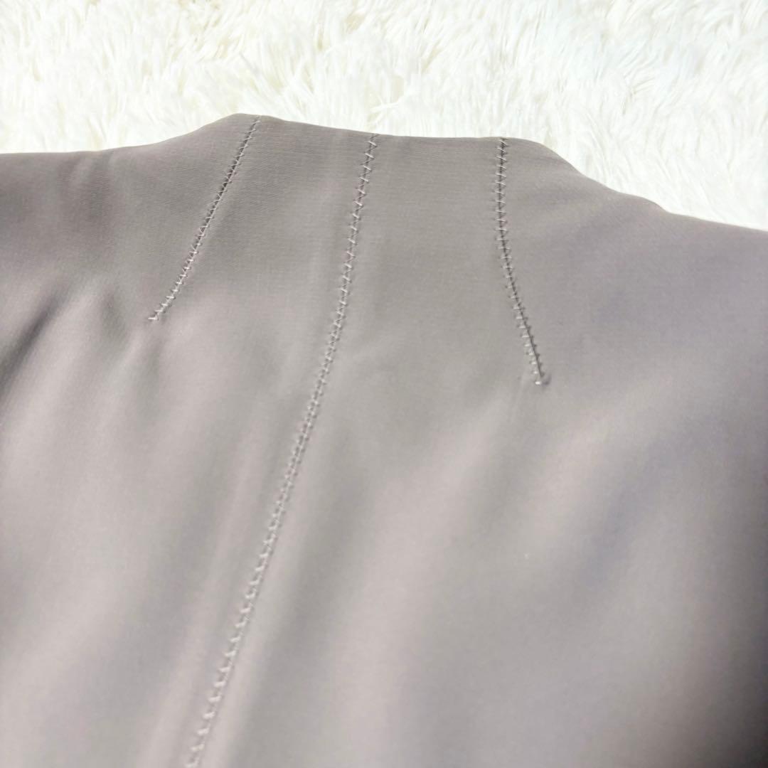 BEIGE, ✨パンツスーツ ノーカラージャケット セットアップ グレージュ 4