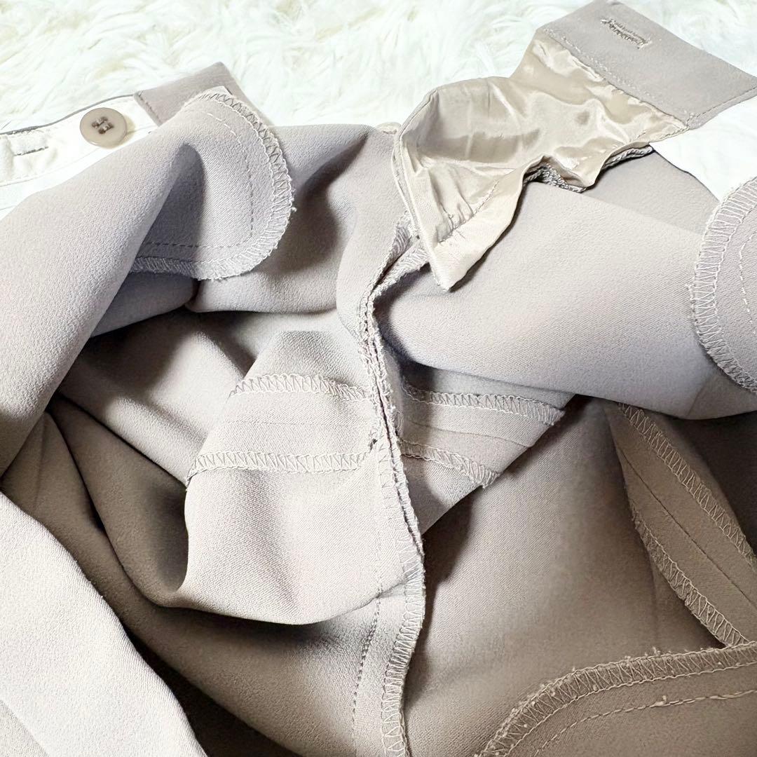 BEIGE, ✨パンツスーツ ノーカラージャケット セットアップ グレージュ 4