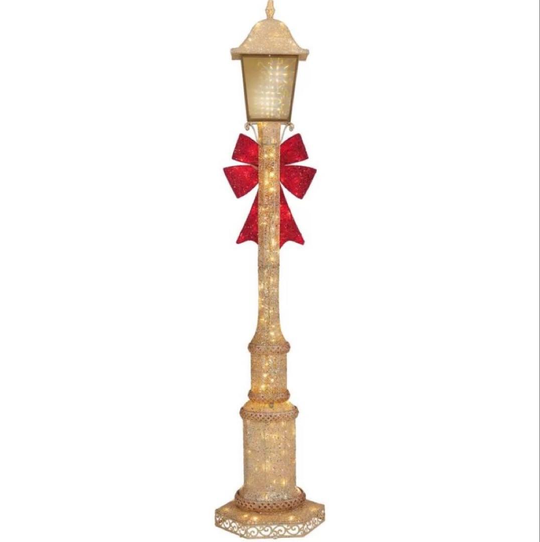 クリスマス装飾 ランプスタンド 金色クリスマス街灯　コストコ