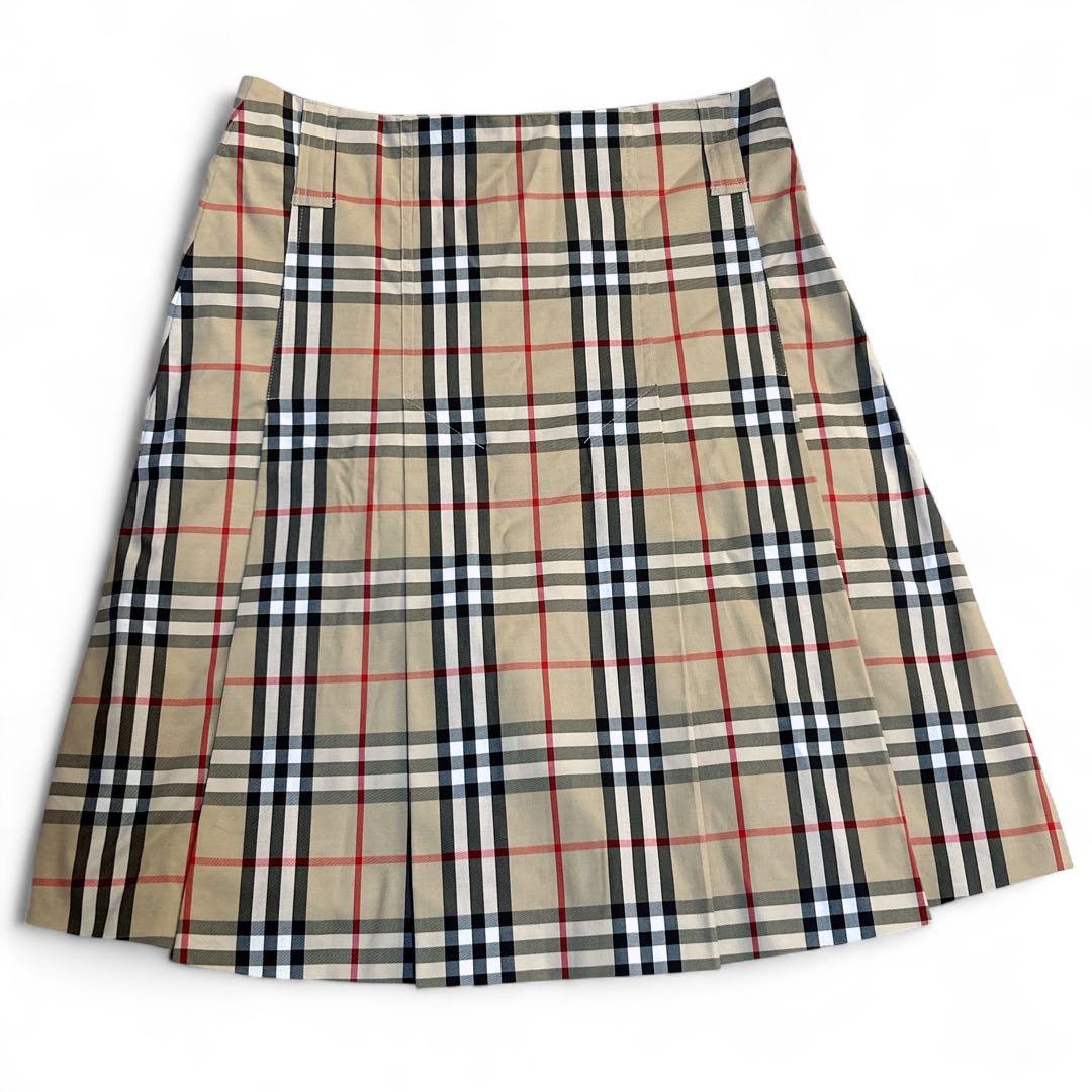 ✨美品✨大きいサイズ バーバリー ボックスプリーツスカート 膝下丈 ノバチェック
