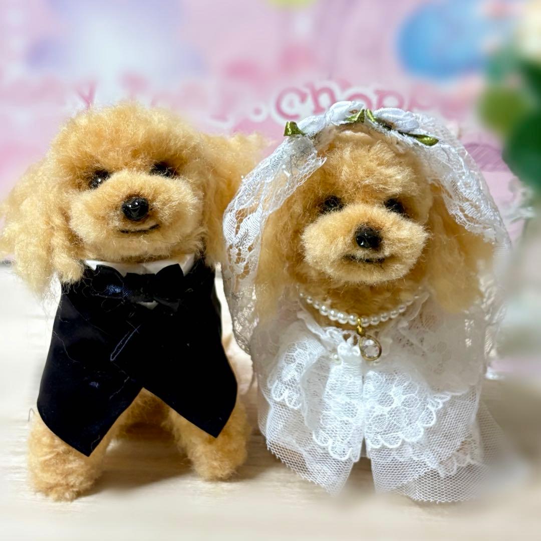 ウェディング ウェルカムドール トイプードル 羊毛フェルト ハンドメイド