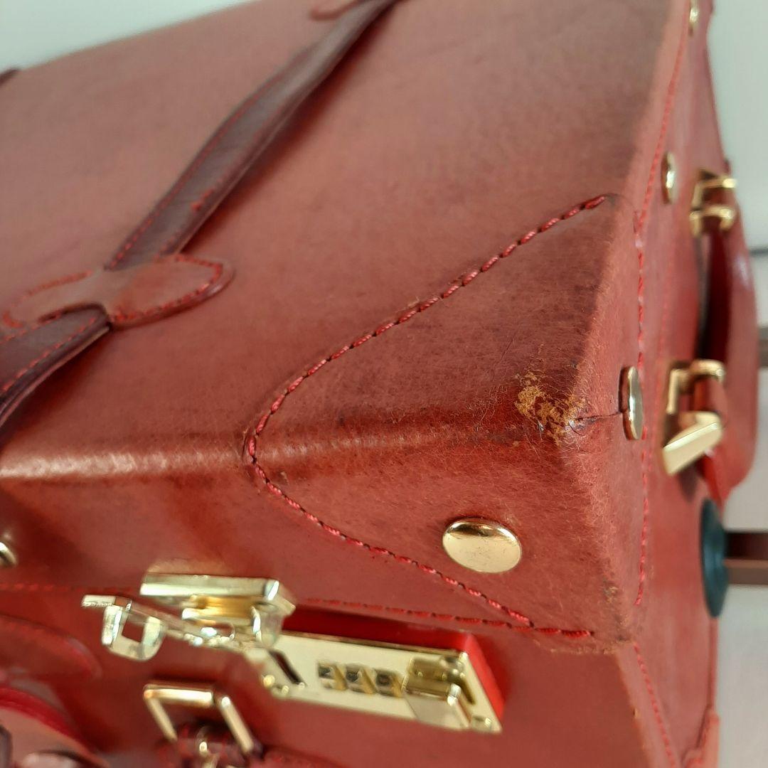 シフレ ユーラシア キャリーカート レッド 本革 レザー