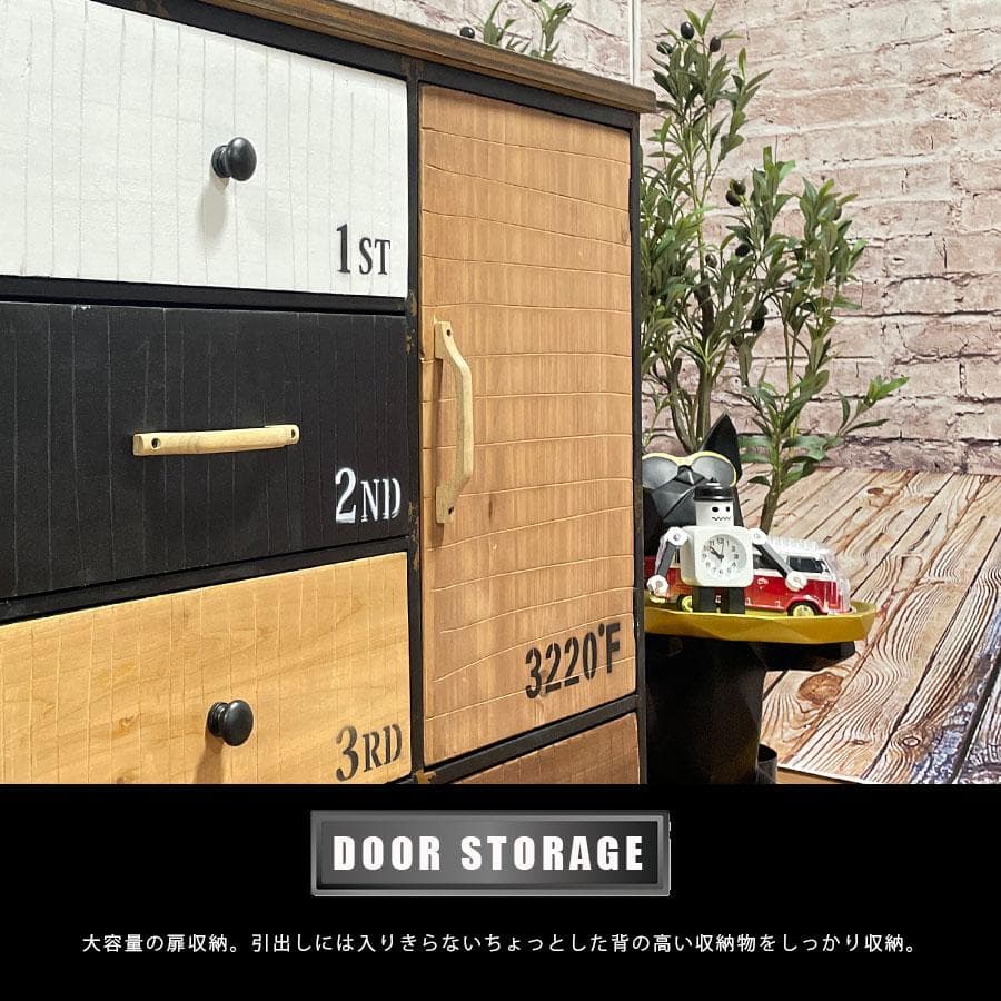 インダストリアル　キャビネット　マルチラック　チェスト　引出　レトロ　ラック　棚